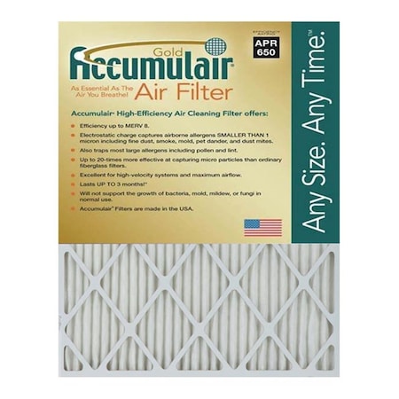 Accumulair FB16X30X0.5 Gold 0.5 In. Filter;  Pack Of 4